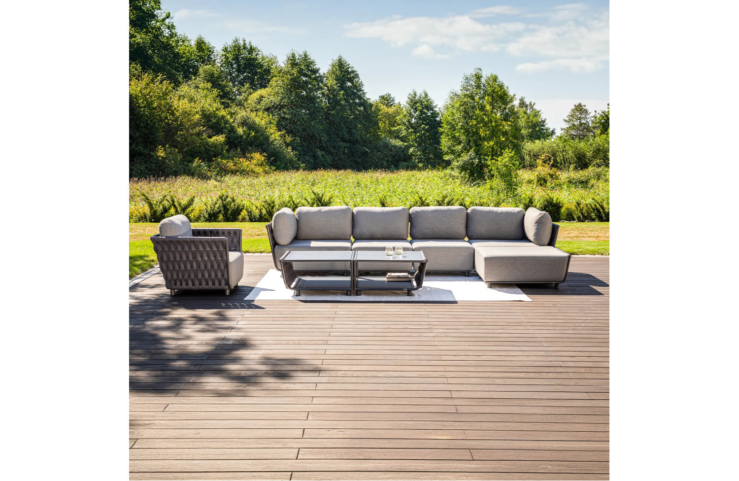 Кутовий диван (модульний) (з подушками) COUTURE HUG 91933170 / 91933100 / 91933130 / 91933140 / 91933090 / 91933150 / ANTHRACITE