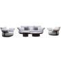 Lounge set (with cushions) HIGOLD CALLA 207030 (20702001 (2 pcs) / 20702201 (1 pc) / 20704001 (1 pc) / 20704002 (1 pc) / 20704102(1 pc)) / ANTHRACITE