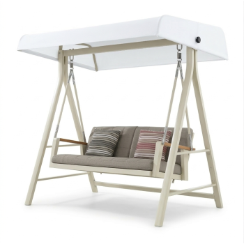 2-seater swing with canopy (with cushions) HIGOLD EMOTI 69776195 / TAUPE