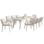 Zestaw do jadalni dla 8 osób (z poduszkami) HIGOLD EMOTI 697796 (1 szt) / 697715 (8 szt) / TAUPE