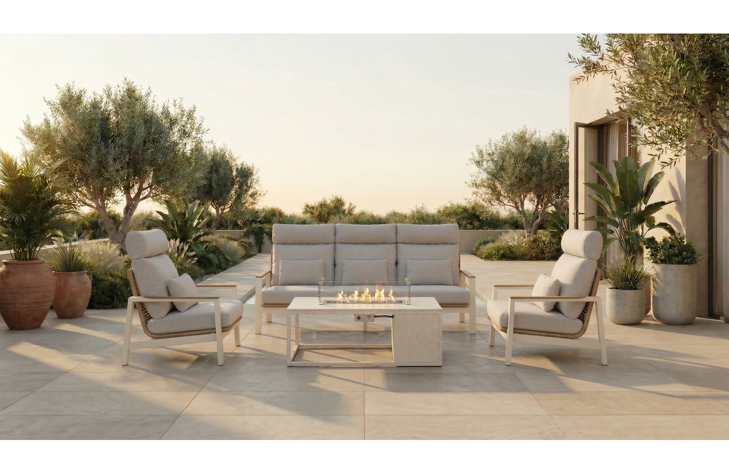 Fotel (z poduszkami) SUNART REYNE SUN 70T / TAUPE