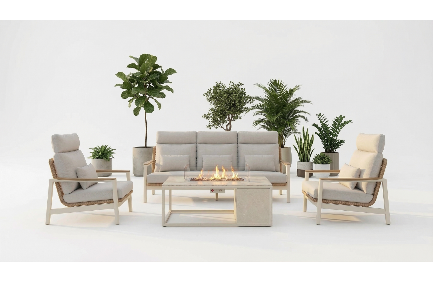 Fotel (z poduszkami) SUNART REYNE SUN 70T / TAUPE