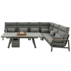 Zestaw narożny dla 5 osób (z poduszkami) SUNART REYNE SUN 72G SUN 73G SUN 74G SUN 75G / ANTHRACITE