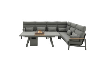 Zestaw narożny dla 5 osób (z poduszkami) SUNART REYNE SUN 72G SUN 73G SUN 74G SUN 75G / ANTHRACITE