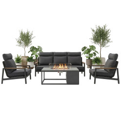 Zestaw wypoczynkowy dla 5 osób (z poduszkami) SUNART REYNE SUN 71G SUN 70G / ANTHRACITE