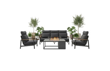Zestaw wypoczynkowy dla 5 osób (z poduszkami) SUNART REYNE SUN 71G SUN 70G / ANTHRACITE