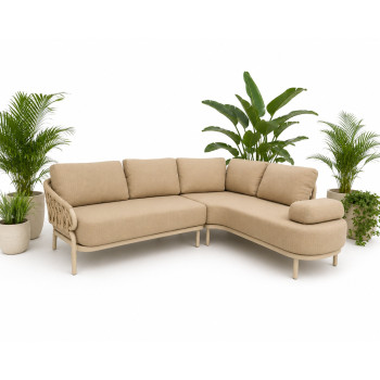 Corner set LEFT (with cushions) SKANDI SK 63T-L / TAUPE