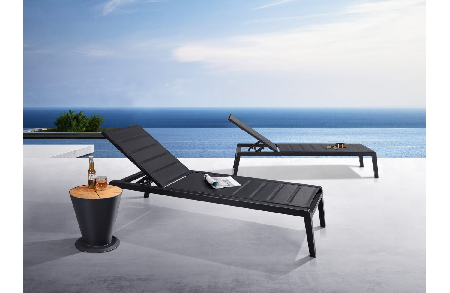 Leżak (bez poduszki) HIGOLD EMOTI 697752 / ANTHRACYTE