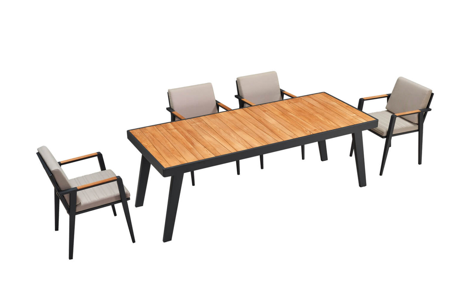 Zestaw do jadalni dla 6 osób (z poduszkami) HIGOLD EMOTI 697790 / ANTHRACITE