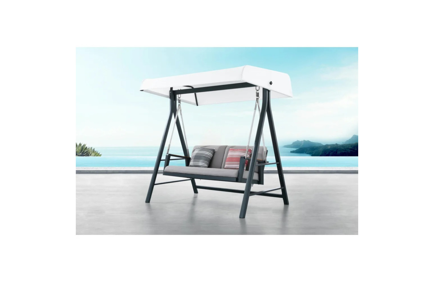 2-seater swing with canopy (with cushions) HIGOLD EMOTI 697795 / ANTHRACITE