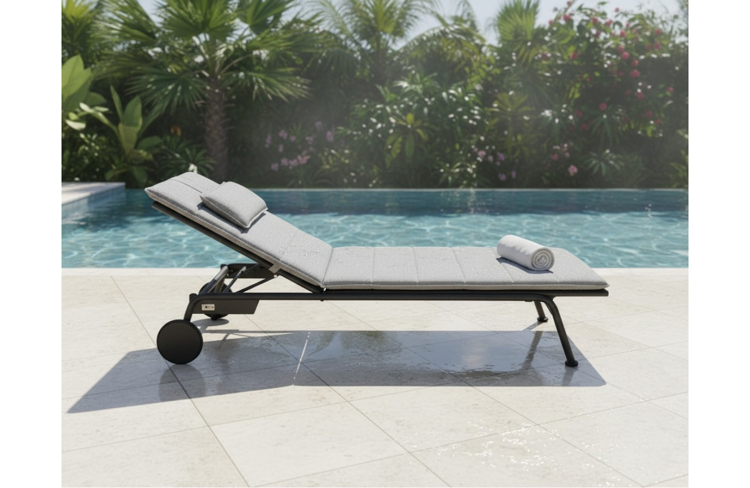 Sunlounger (with cushion) LAGOM SUNSET Lm 07G / ANTHRACITE