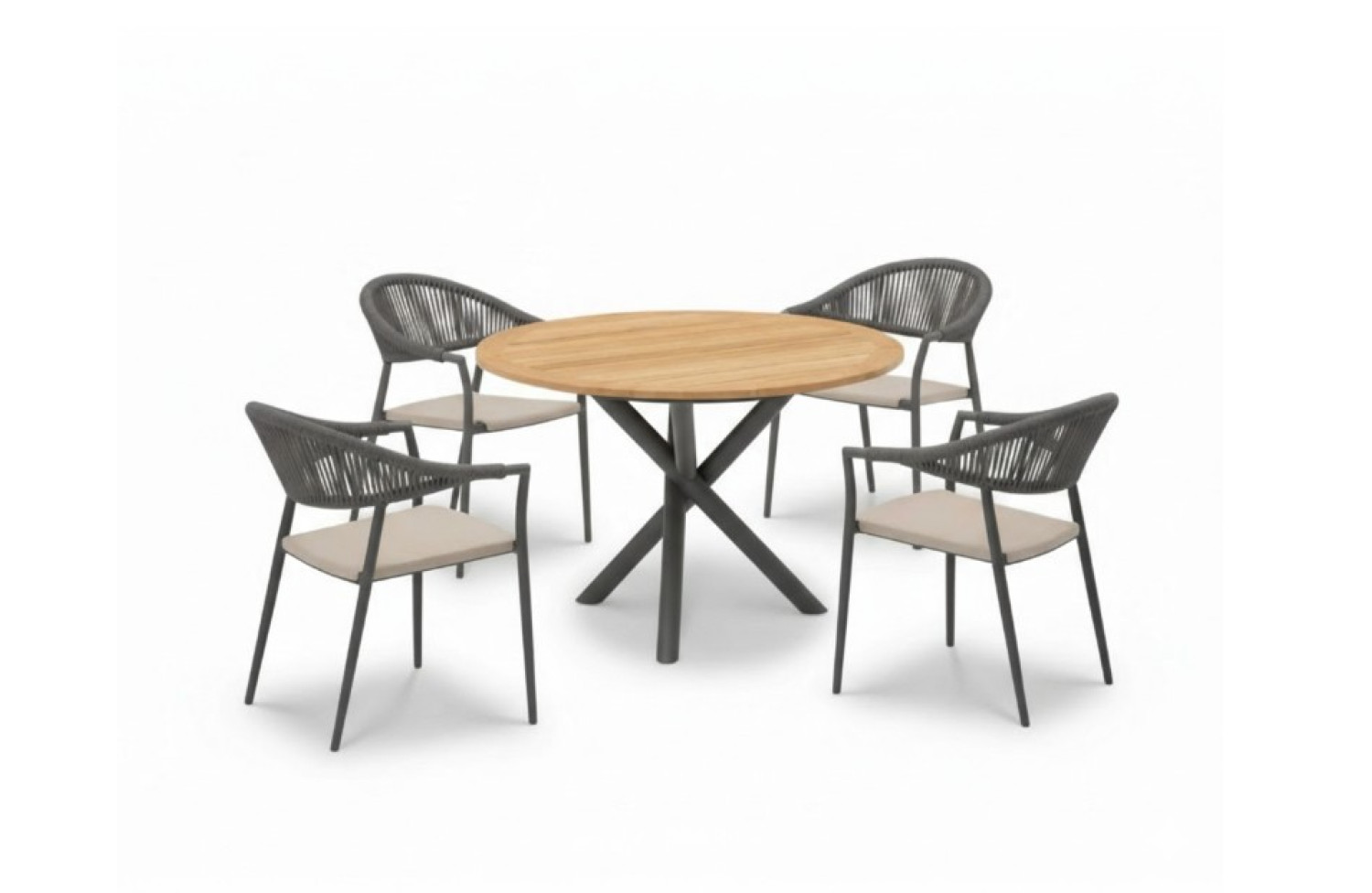 Обідній стіл 120 (тик) LAGOM MIKADO Lm 45G / ANTHRACITE