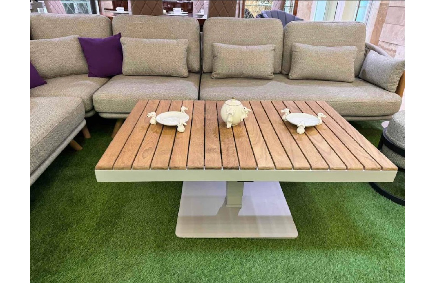 Coffee Table (adjustable) 110 (teak) HIGOLD EMOTI 2.0 684187 / TAUPE