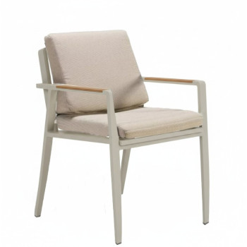 Krzesło z podłokietnikami do stołu jadalnianego (z poduszkami) HIGOLD EMOTI 697715 / TAUPE