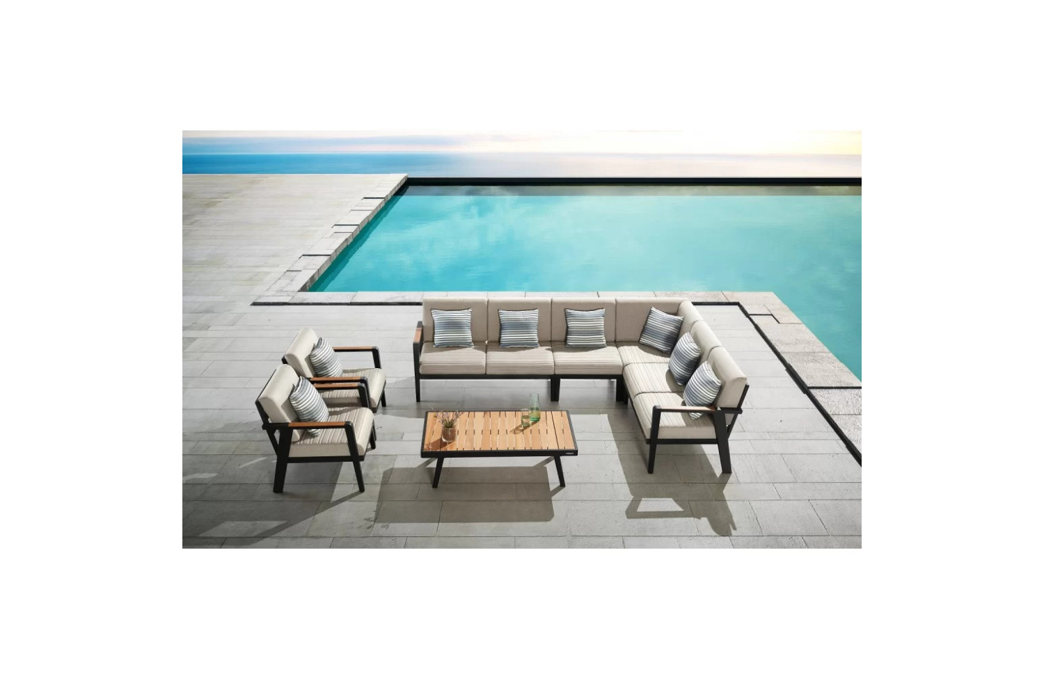 2-Seater Sofa RIGHT (with cushions) HIGOLD EMOTI 697729 / ANTHRACITE