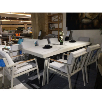 Krzesło z podłokietnikami do stołu jadalnianego (z poduszkami) HIGOLD EMOTI 697715 / TAUPE