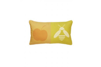 Poduszka Apple Bee (pomarańczowo / żółta)