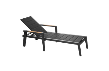 Шезлонг з підлокітниками (без подушок) HIGOLD EMOTI 697755 / ANTHRACITE