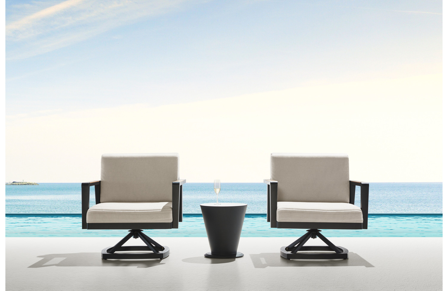 Крісло обертове (з подушками) HIGOLD EMOTI 697724 / ANTHRACITE