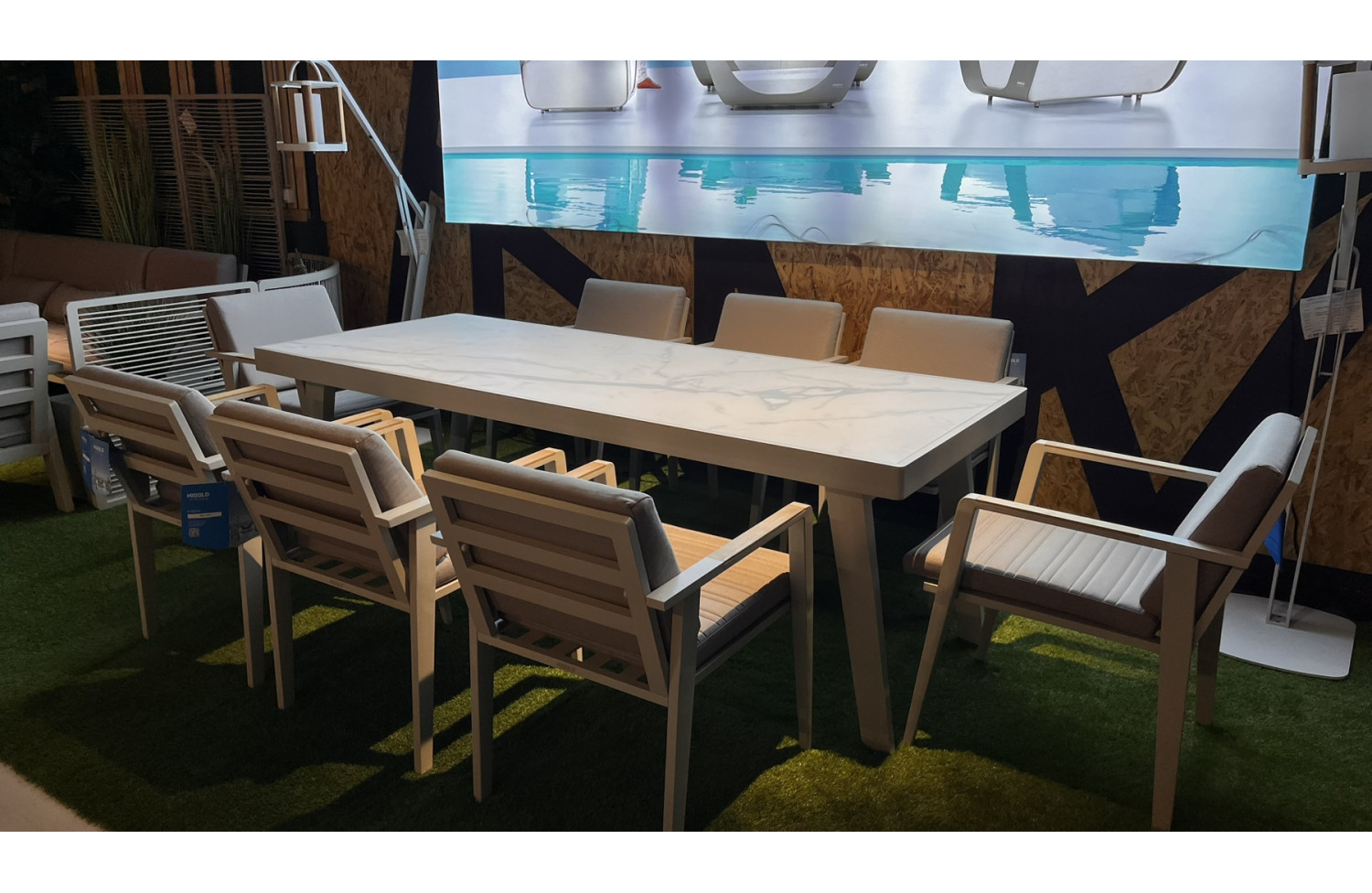 Обідній стіл 220 (склокерамика) HIGOLD EMOTI 697796 / TAUPE