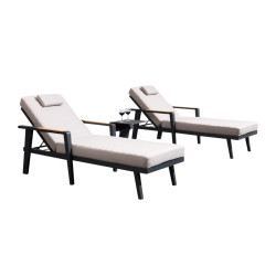 Комплект пляжний (з подушками) HIGOLD EMOTI 697770 / ANTHRACITE