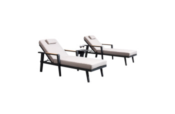 Комплект пляжний (з подушками) HIGOLD EMOTI 697770 / ANTHRACITE