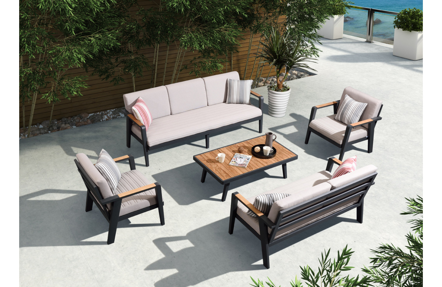 Stolik kawowy 120 (teak) HIGOLD EMOTI 697782 / ANTHRACYTE