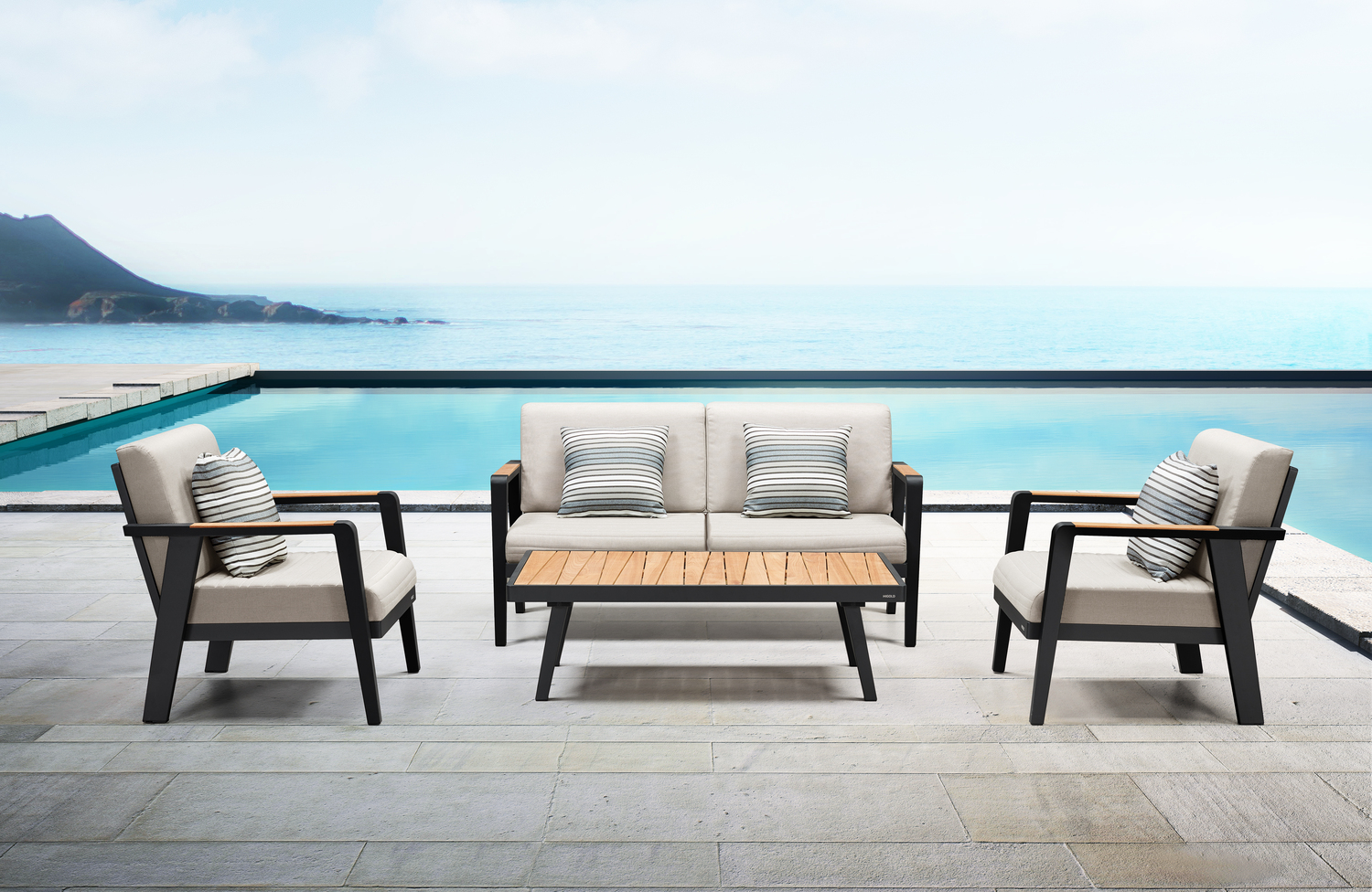 Stolik kawowy 120 (teak) HIGOLD EMOTI 697782 / ANTHRACYTE