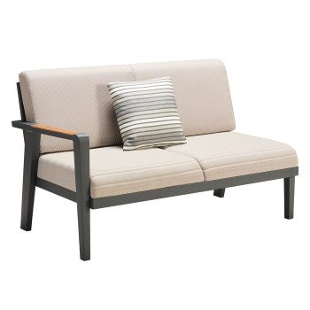 Sofa 2-osobowa LEWA (z poduszkami) HIGOLD EMOTI 697727 / ANTHRAYTE