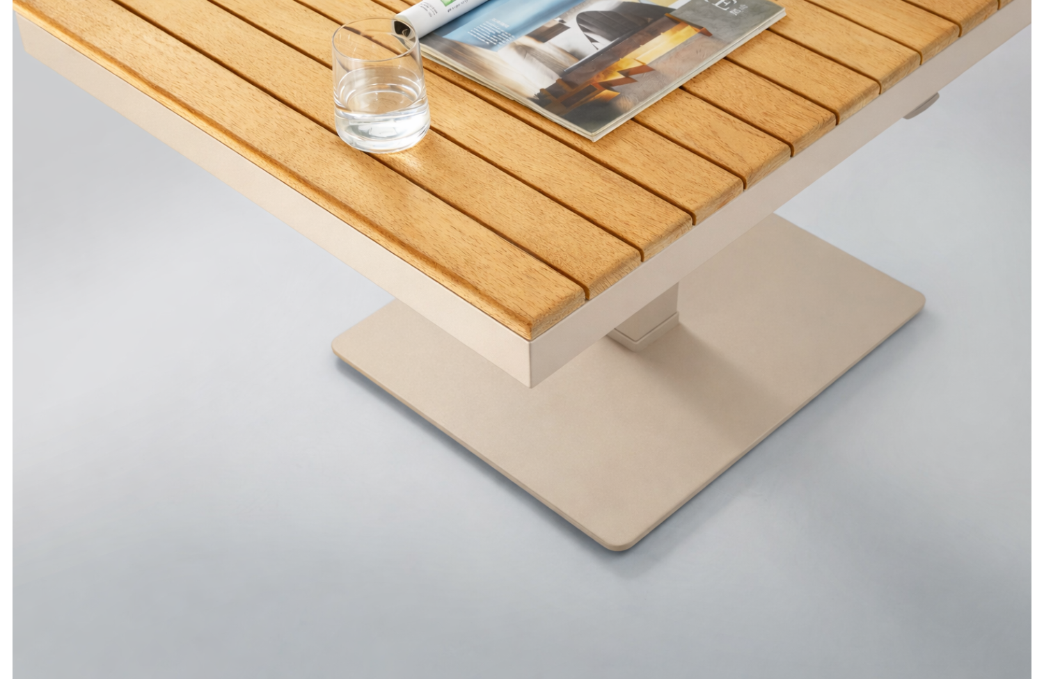 Stolik kawowy z podnoszonym blatem 110 (teak) HIGOLD EMOTI 2.0 684187 / TAUPE