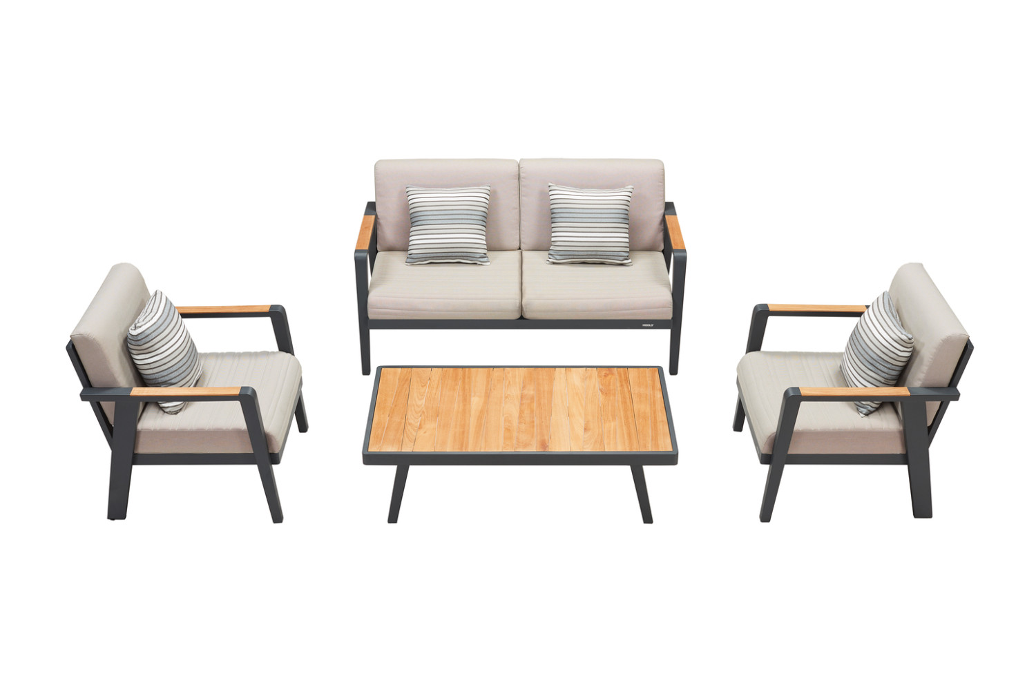 Coffee table 120 (teak) HIGOLD EMOTI 697782 / ANTHRACITE