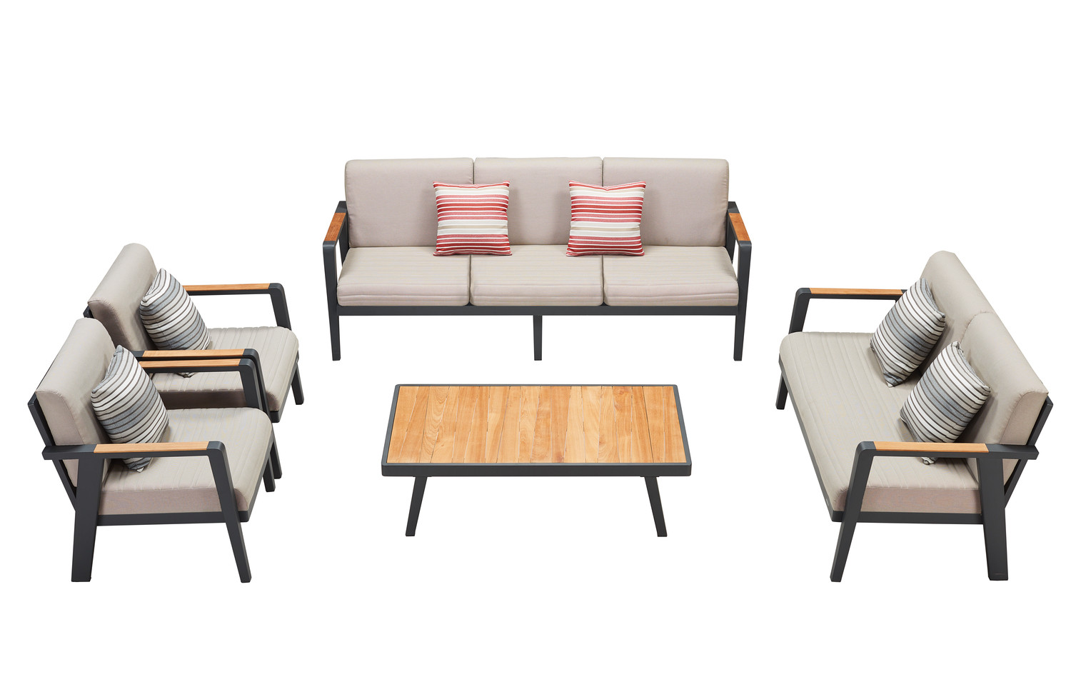 Coffee table 120 (teak) HIGOLD EMOTI 697782 / ANTHRACITE