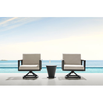 Swivel armchair (with cushions) HIGOLD EMOTI 697724 / ANTHRACITE