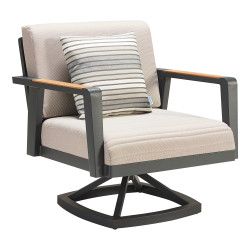 Swivel armchair (with cushions) HIGOLD EMOTI 697724 / ANTHRACITE