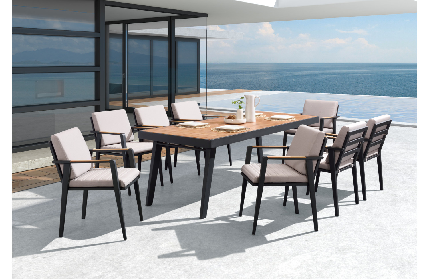 Dining set 220 (with cushions) HIGOLD EMOTI 697780 / ANTHRACITE