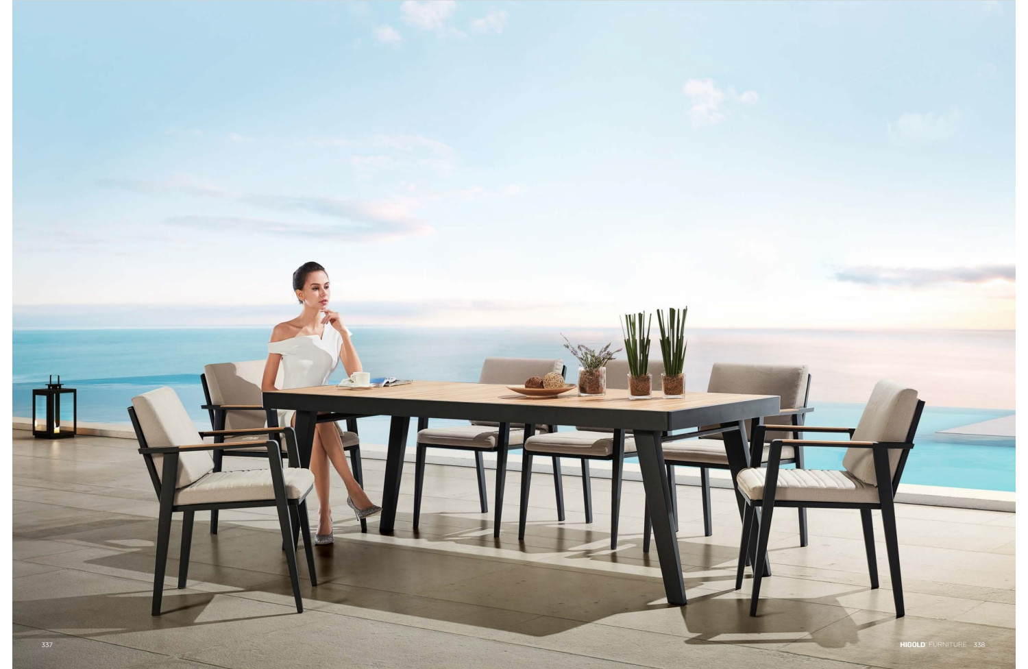 Dining set 220 (with cushions) HIGOLD EMOTI 697780 / ANTHRACITE