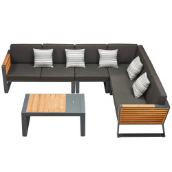 Corner set (with pillows) HIGOLD NEW YORK 2040610 / BLACK