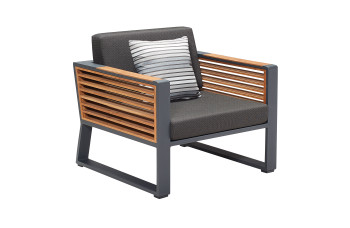 Lounge armchair (with cushions) HIGOLD NEW YORK 204024 / 20402024/ BLACK