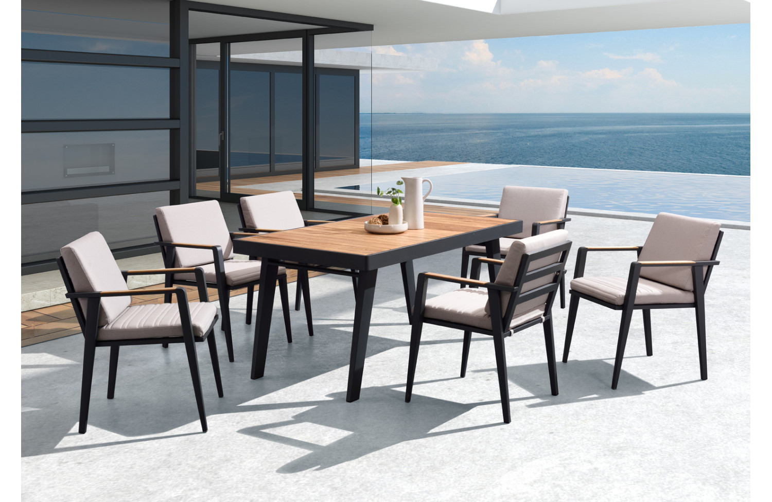 Dining set 160 ( with cushions) HIGOLD EMOTI 697790 / ANTHRACITE