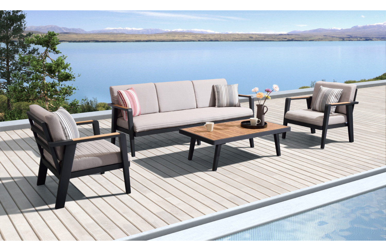 Lounge set (with cushions) HIGOLD EMOTI 697720 / ANTHRACITE