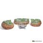 3-Seater Sofa (with cushions) APPLE BEE COCOON 18011B1-SF GREEN