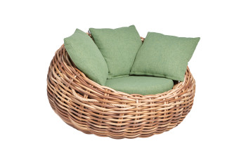 Lounge Armchair (with cushions) APPLE BEE COCOON 18011B1-LC GREEN