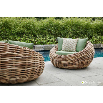 Lounge Armchair (with cushions) APPLE BEE COCOON 18011B1-LC GREEN