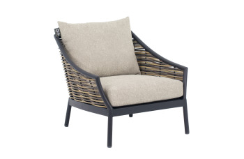 Lounge Armchair (with cushions) APPLE BEE MILOU 18101B1-LC/BLACK