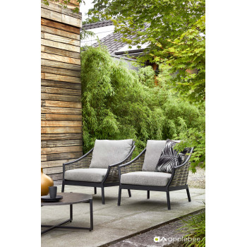 Lounge Armchair (with cushions) APPLE BEE MILOU 18101B1-LC/BLACK