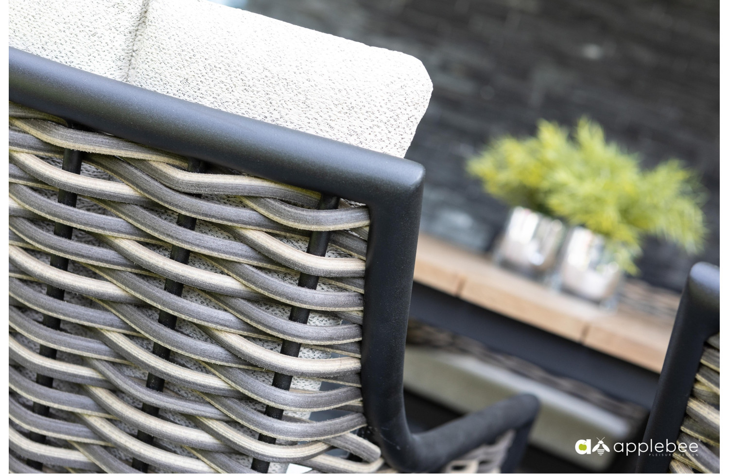 Dining Armchair (with cushions) APPLE BEE MILOU 70000034/BLACK