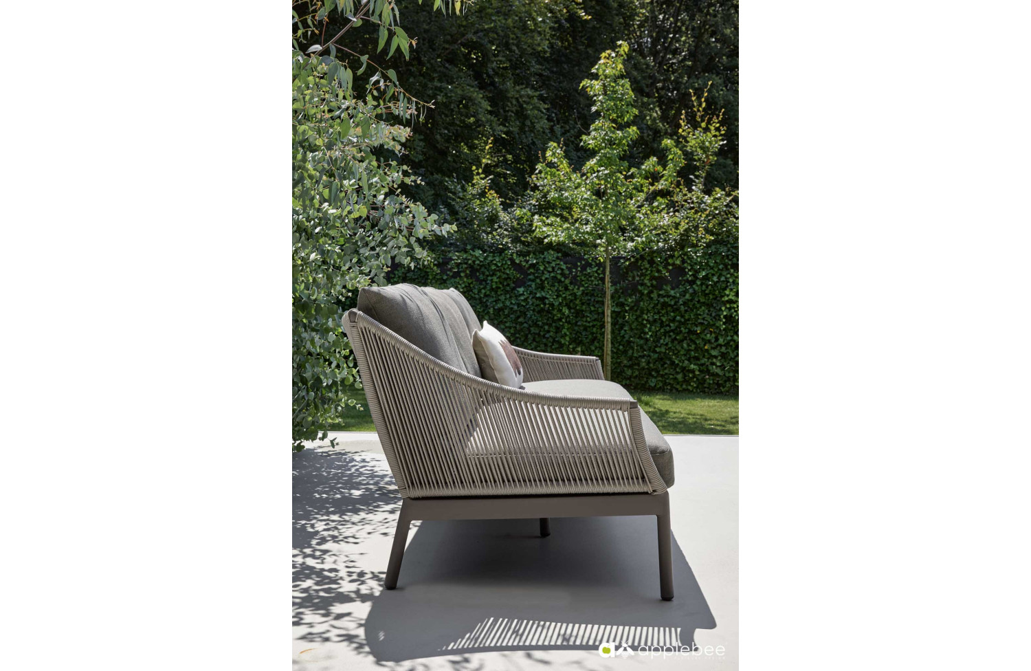 BIJOU 2-Seater Sofa (with cushions) APPLE BEE BIJOU 70001568 /TAUPE/GREY