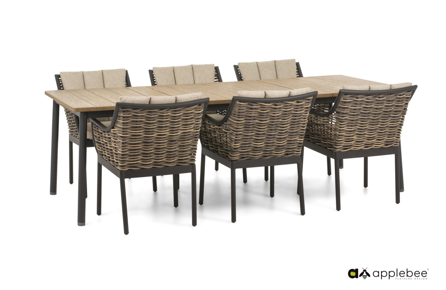 Dining Table 240 (teak) APPLE BEE MILOU 70000037 /BLACK