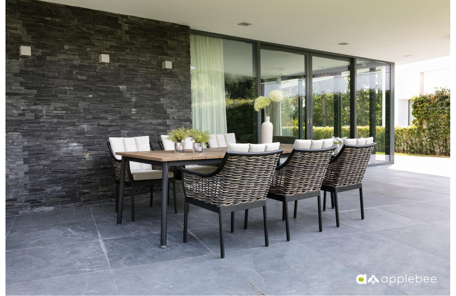 Dining Table 240 (teak) APPLE BEE MILOU 70000037 /BLACK