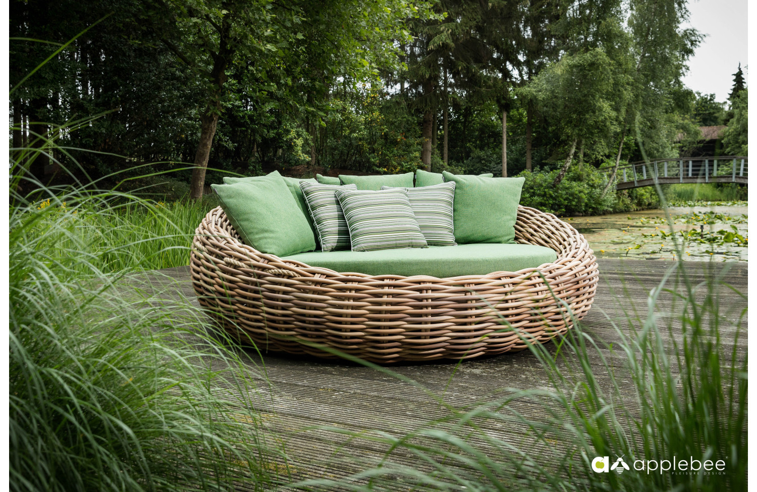 Sofa-Bed (with cushions) APPLE BEE COCOON 70000031 GREEN